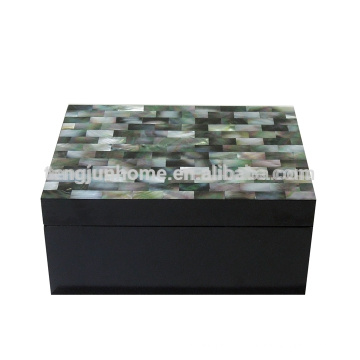 CBM-BPSBM Seashell Muebles Caja de accesorios de la madreperla negra